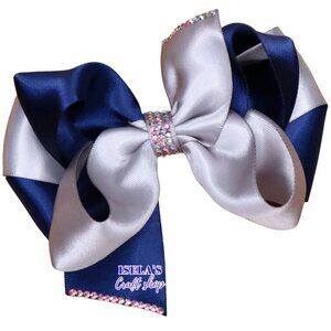 Unique Two-Color Satin Hair Bows for Girls